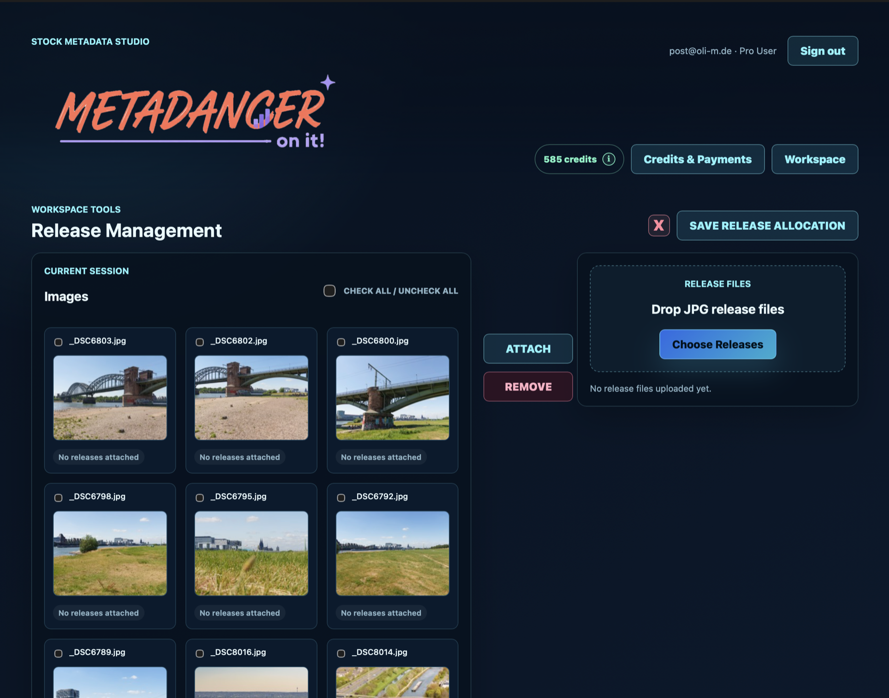 Metadancer Release Management workspace